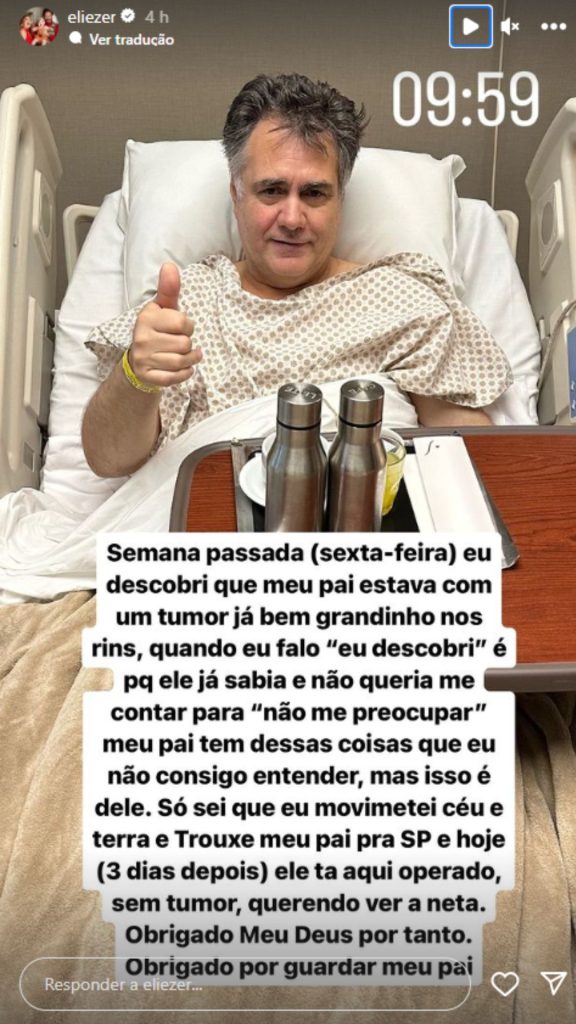 Story de Eliezer - Reprodução/Instagram