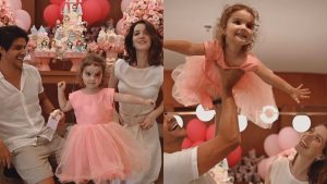 Nathalia Dill e Pedro Curvello celebram os três anos da filha com festa temática