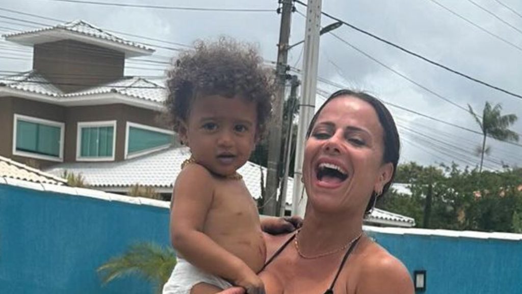 Viviane Araujo e filho, Joaquim