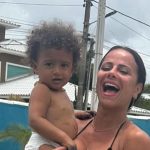 Viviane Araujo e filho, Joaquim