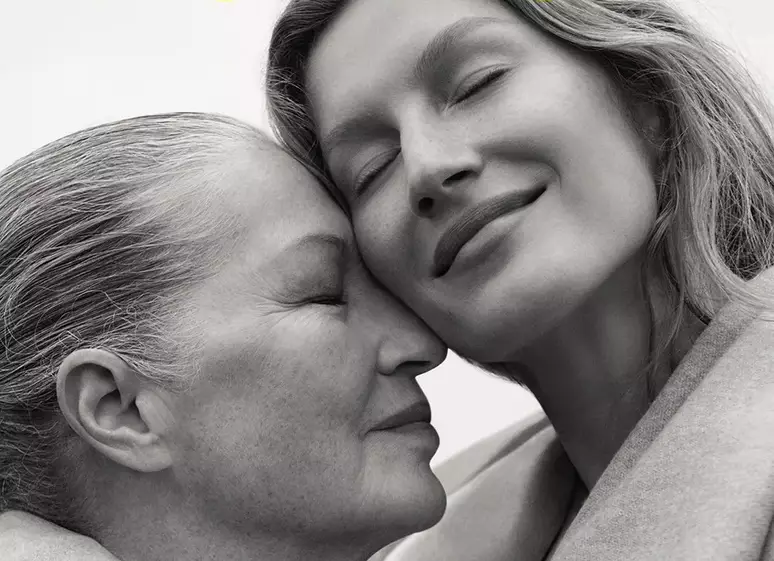 Vânia Nonnenmacher e Gisele Bündchen (Reproduçãol/Vogue Brasil)