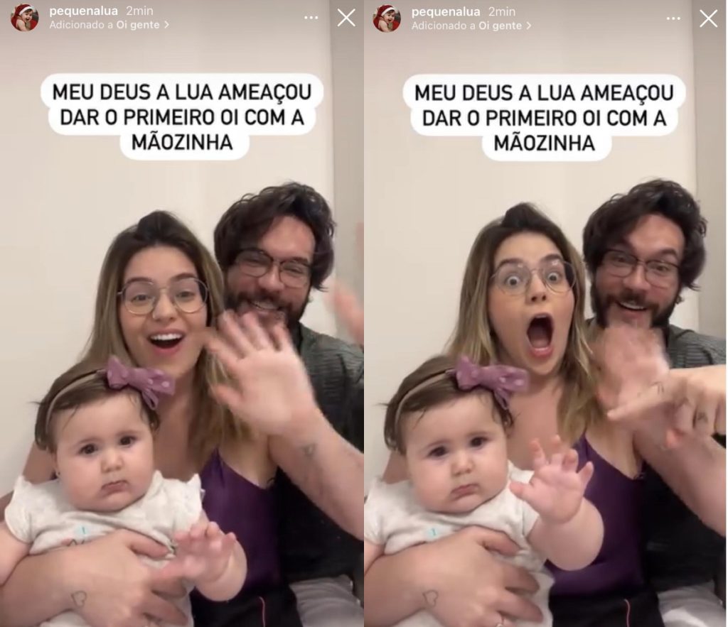 Viih Tube e Eliezer com a filha, Lua