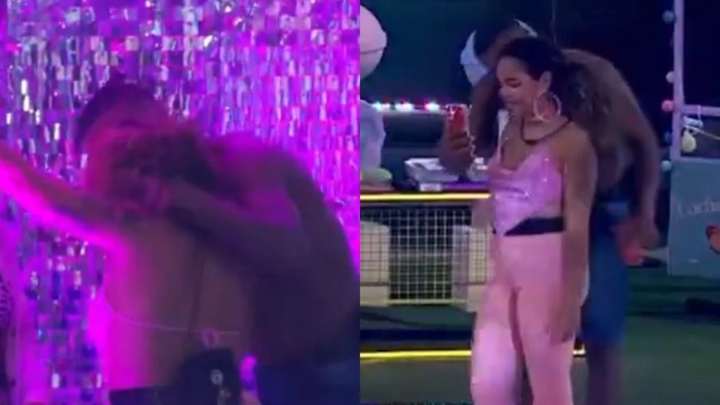 Davi se empolga em festa e beija Pitel no 'BBB 24'