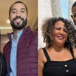 Gil do Vigor com a mãe, Jacira Santana, e Davi com Mani Reggo