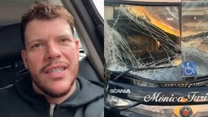 Ferrugem sofre acidente de ônibus