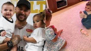 Neymar e filhas, Mavie e Helena