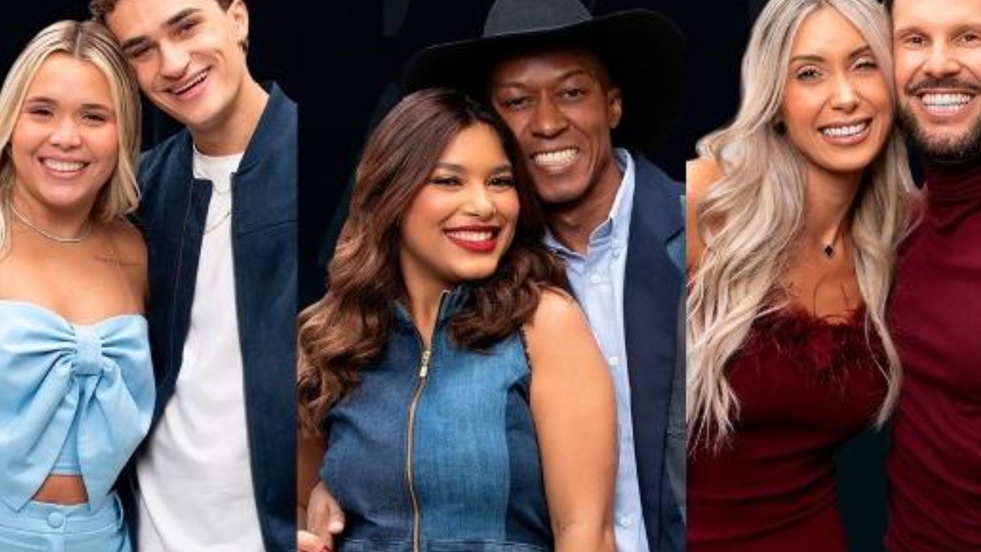 Bia e Gui, Emilyn e Everton e Talira e Pessina - Reprodução/Record