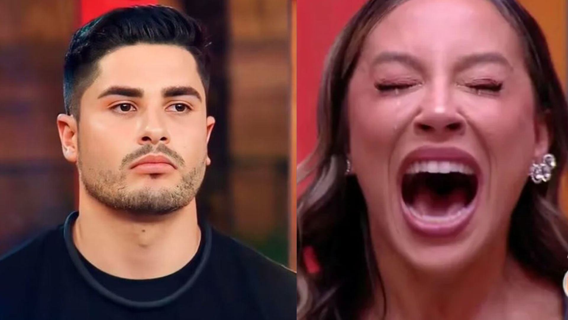 Lucas Souza de 'A Fazenda 15' e Renata Saldanha do 'BBB 25' - Foto: Record/TV Globo