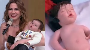 Luciana Gimenez mostra parto de bebê reborn no 'SuperPop'