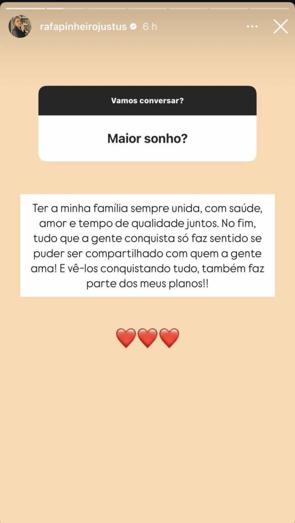 Filha dos apresentadores Ticiane Pinheiro e Roberto Justus, Rafa Justus revela seu maior sonho