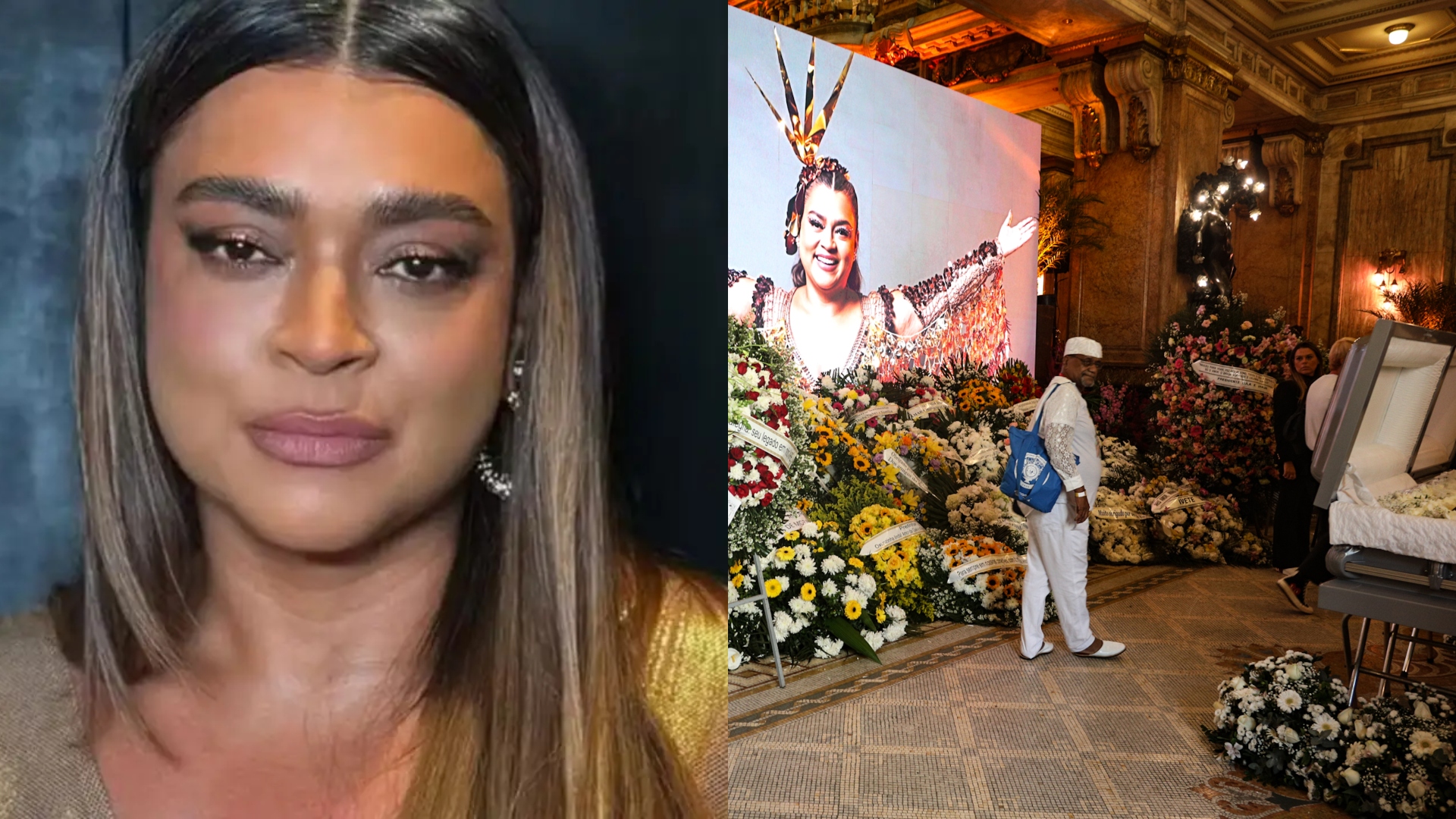Preta Gil ganha coroa de flores e homenagens emocionantes no velório; confira